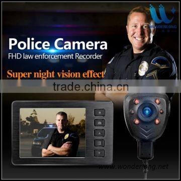 HD 1080P 2.7" TFT LCD Night Vision button security body camera for police