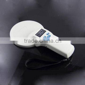 Long Range handheld 134.2KHz bluetooth animal RFID card reader , ear tag reader