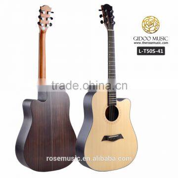 Wholesale OEM great quality 41"solid Rosewood acoustic guitar Deviser T50S41
