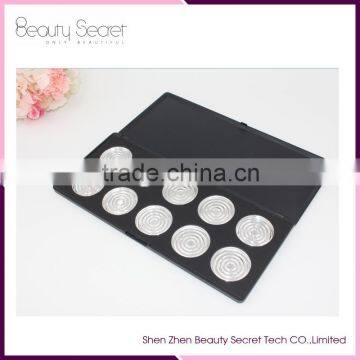 Support DIY black empty 10 pcs makeup eyeshadow palette 36mm