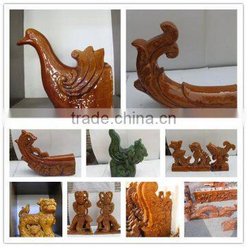 Antique Chinese decorative tiles roof statues