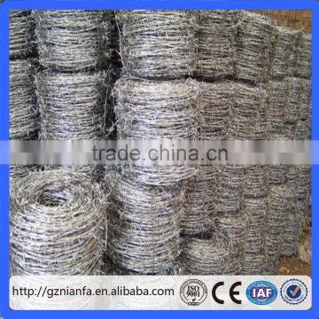 Hot Sale in Kenya! High Security Galvanized 12/14/16 Gauge Barbed Wire(Guangzhou Factory)