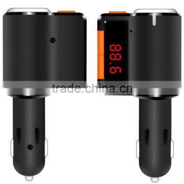 in car bluetooth handsfree dual usb car charger fm transmitter