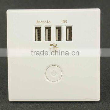 Factory Supply Double Usb Wall Switched Socket Wall Usb Charger photo-3