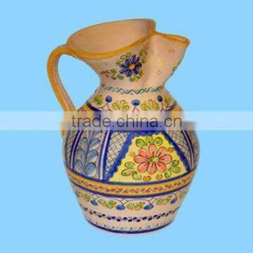 ceramic ornate sangria pitcher