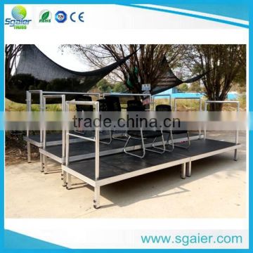 2016 small aluminum bleacher with guard rail for children