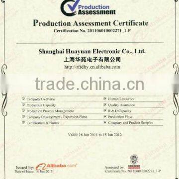 Production Assessment Certificate