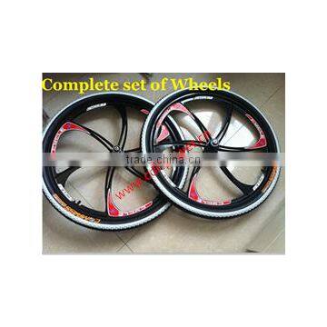 24 Speed bicycle wheels, 26 inch bicycle wheels, complete wheel bike engine