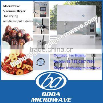 Industrial microwave vacuum red dates slices drying machine /vacuum microwave palm date dehydrator