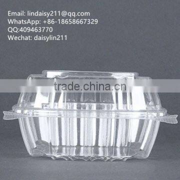 disposable clear hinged clamshell roll cake container