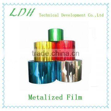 Multi color eco-friendly metalized mylar reflective plastic film