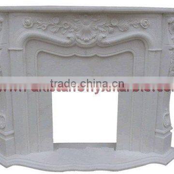 NATURAL COLOR MARBLE CARVED FIRE PLACES photo-3