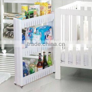 Kitchen Plastic Save Space Storage Trolley and Storage Organizer