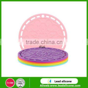 Diameter 20cm and Thickness 0.5cm Silicone Heat-insulation Non-slip table mat