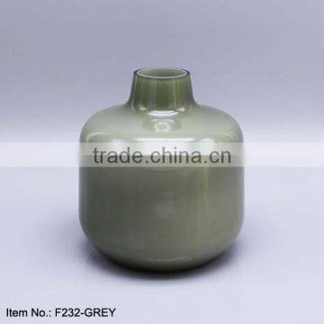 Mouthblown Glass Flower Vase, Narrow Mouth Vase