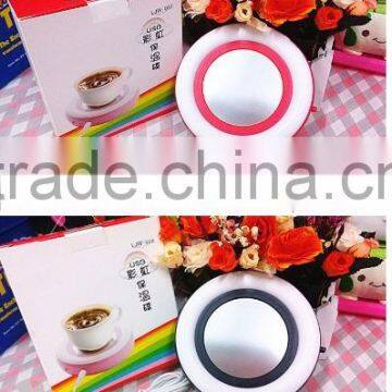 New Arrival Mini Portable Rainbow USB Powered Cup Warmer Cup Heater Pad Coffee Tea Mug Warmer Heater photo-6