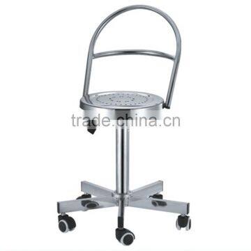 Stainless Steel Lab Stool with Backrest