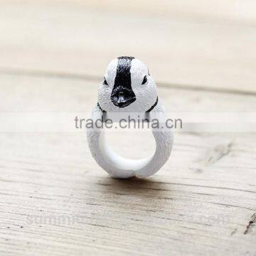 Replica Design Resin Lovable Animal Penguin Ring photo-2