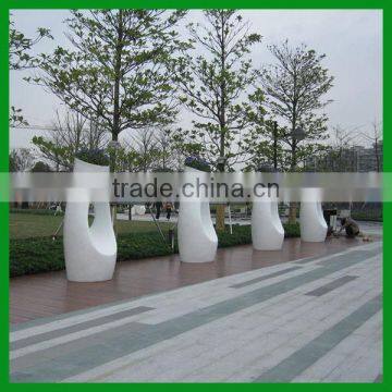 FO-363 New Garden White Fiberglass Flower Pot photo-2