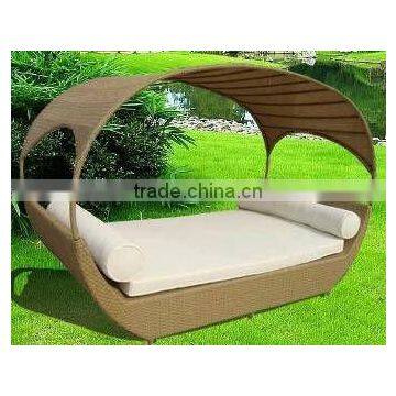 New Design Lounge Furniture Garden Outdoor Sun Lounger With Canopy photo-2
