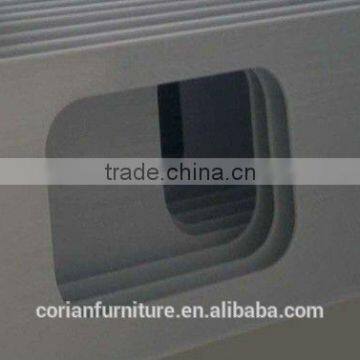 Custom Sized Glacier White Acrylic Solid Surface Table Top photo-2