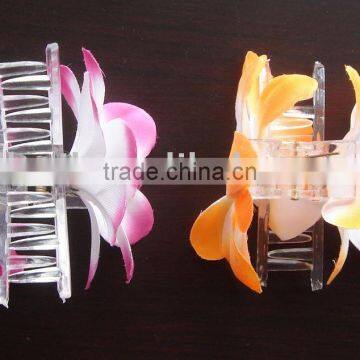 , flower claw , artificial flower hair claw , fashion style