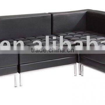 contemporary european design black 3 pieces sofa set