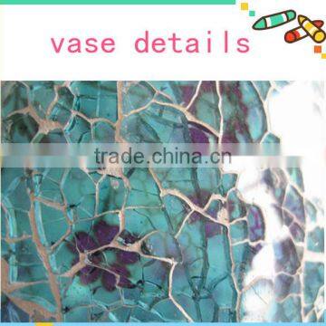 Gorgeous Design Antique Stained Jewelry Blue Flower Murano Glass Decorations photo-4
