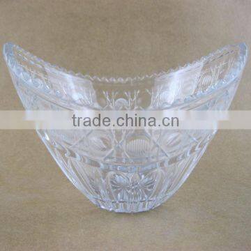 Glass Fruit Bowl Boat Shape Glass Bowl photo-4