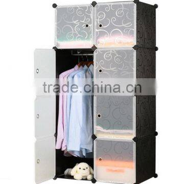 High Quality Portable Plastic Folding Wardrobe Cabinet photo-2