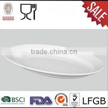 New design white oval non toxic melamine dinner plate ware