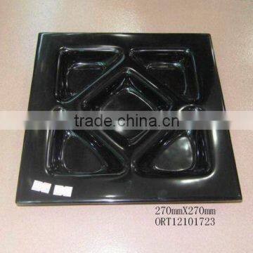 hot melt square buffet glass plate