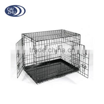 Foldable Suitcase Wire Metal Folding Pet Cage Crate Dog Kennel