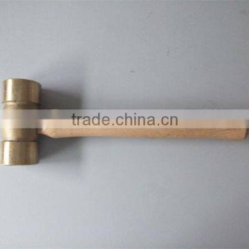 wooden handle brass hammer