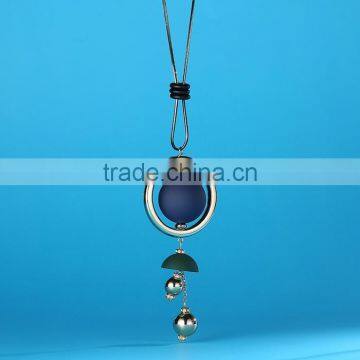 Large Ball Hoop Pendant Necklace Geometric Pendant Long Necklace Korea New Design Sweater Necklace