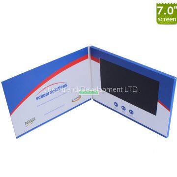 7.0inch LCD Video greeting card TFT Advertising Video Brochure A5 sizes