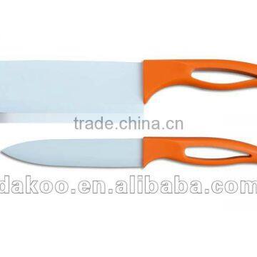 2 Pieces ABS Handle Ceramic Cleaver And Utility Knife