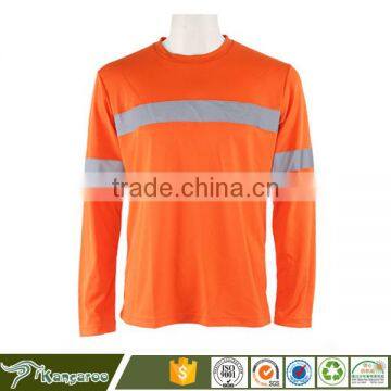 V-Neck High Visibility Fluorescent Reflective Tape T-Shirt