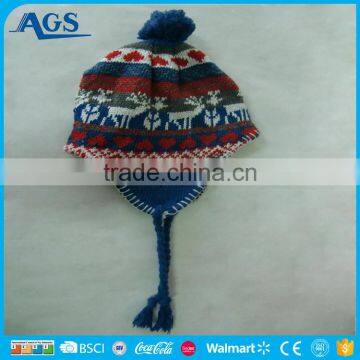 Reasonable Price Winter Beanies Hat With Ball on Top for Girls photo-2