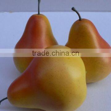 3 Artificial Weighted Pears Fake Faux Fruits for Home Decor