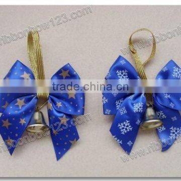 printed pet bow with small bell