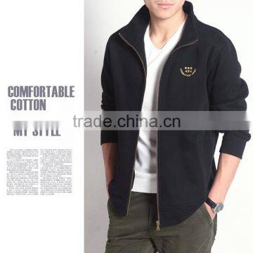 2017 Men's Spring Coat Cotton Wool Fleece Jacket/zip up Hoodie photo-2