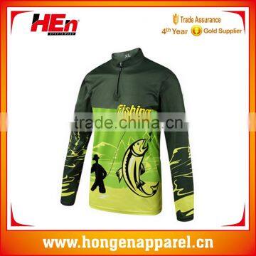 Hongen apparel fashionable Sun-proof fishing jersey ,fishing shirts