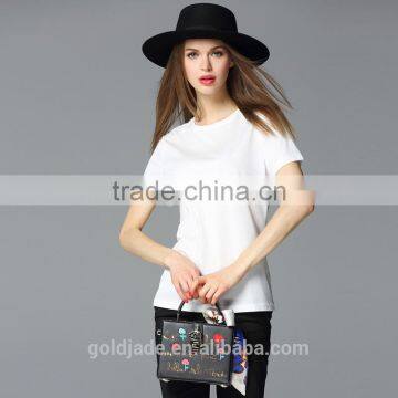 Wholesale Slim Fit Blank T-shirt Women Short-sleeve t Shirt Design photo-3