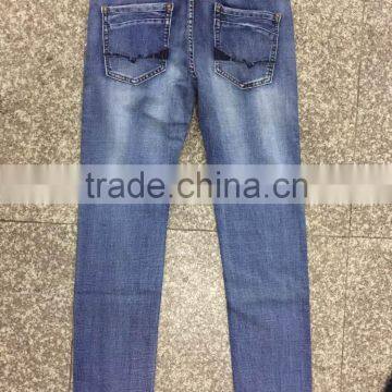 GZY Blue Simple Men Baggy Jeans For United States Wholesale Price Stock photo-2
