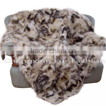 CX-D-48 Wholesale Custom Real Fox Fur Area Carpet Rug photo-2