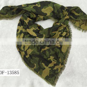 Fashion USA lady winter fall cheaper camo tassel jacquard scarf 100%viscose in stock.