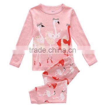 baby Christmas pajamas cheap 100% cotton baby cloth Flamingo pajamas sleeping wear suit sets