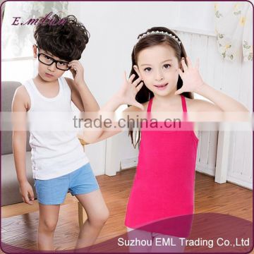 Children's cotton summer sleeveless top girl korean cute t-shirt