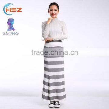 Zakiyyah 2772 Kaftan Long Chiffon Maxi Dresses Elegant Dress With Vintage Striped Package Buttocks Skirt for Muslim Women photo-3